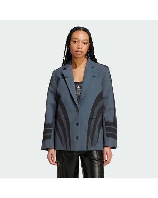 Adidas Originals Blue Atlanta Print Blazer