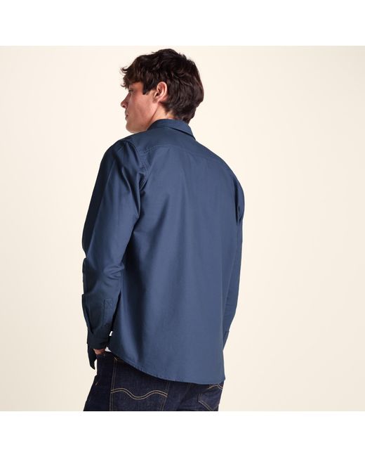 TOG24 Blue Barry Long Sleeved Cotton Oxford Shirt for men
