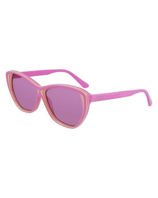 Karl Lagerfeld Purple Multicolor Acetate Sunglasses