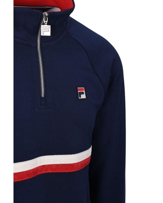 Fila Blue Rolando Half Zip/Gardenia/ Cotton for men