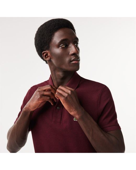 Lacoste Red Sleeve Logo Polo Shirt for men