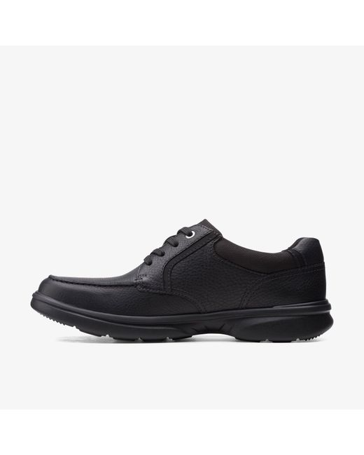 Clarks Black Bradley Vibe Blk Tumbled Lea for men
