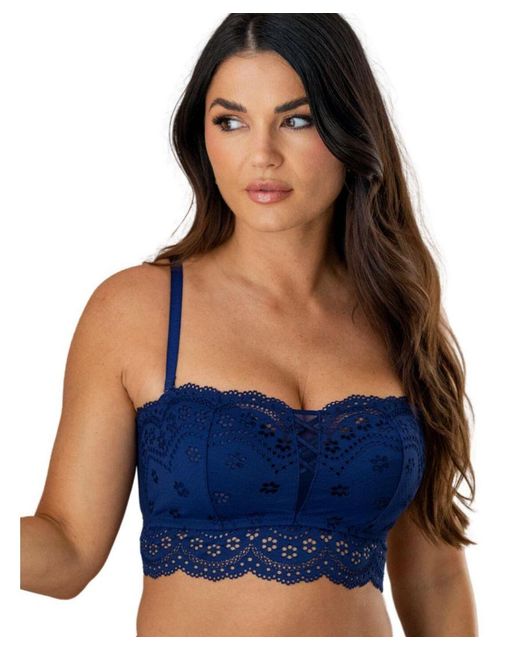 Pour Moi Blue Swoon Longline Bra