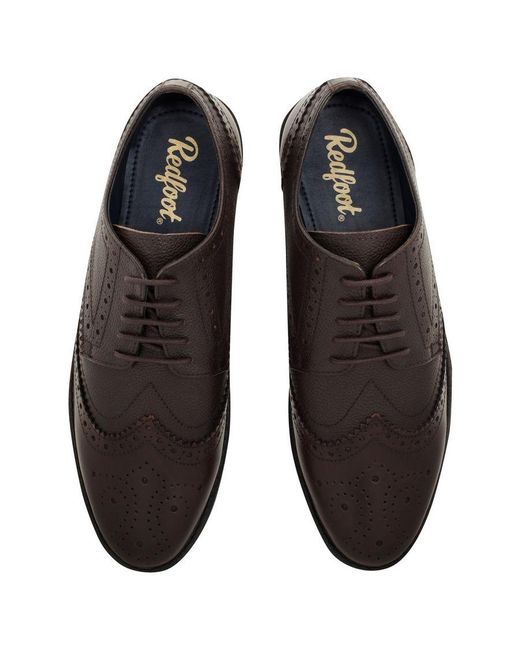 Redfoot James Dark Brown Brogue Leather for men