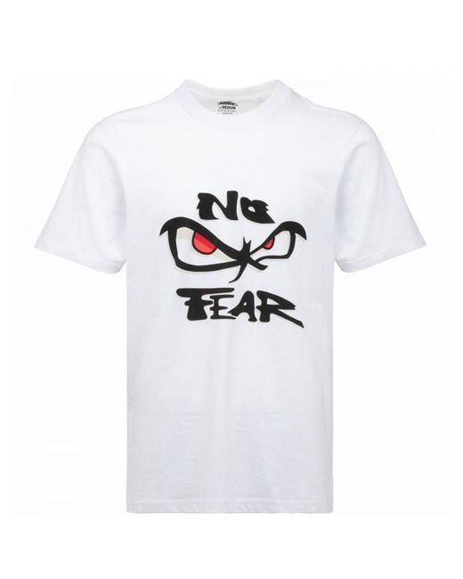 No Fear White Vintage Eyes T-shirt Cotton for men