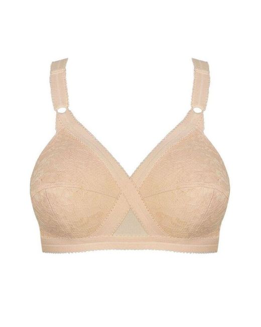 Playtex Brown Cross Your Heart Lace Full Cup Soft Bra