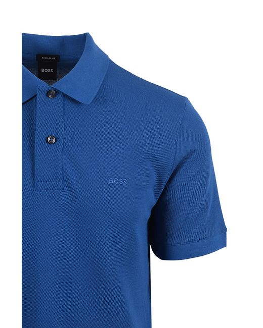 Boss Blue Pallas Polo Medium Cotton for men