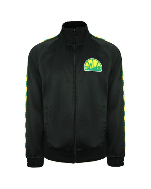 Mitchell & Ness Black Seattle Supersonics Track Jacket for men