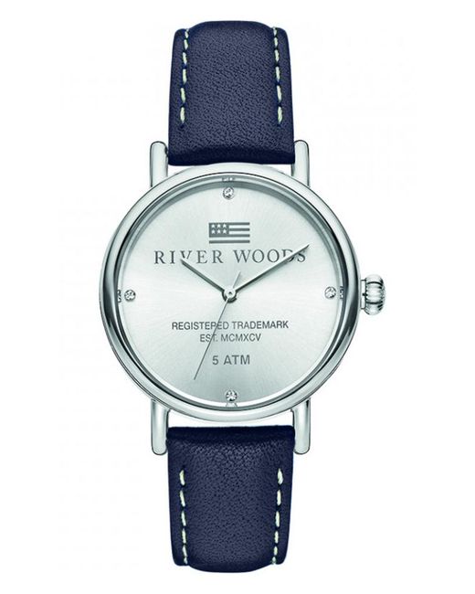 River Woods Blue Arkansas Watch Rw340037 Leather