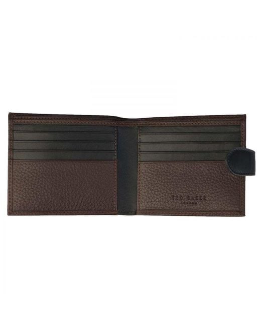 Ted Baker Black Accessories Bench Leather Bifold Wallet for men