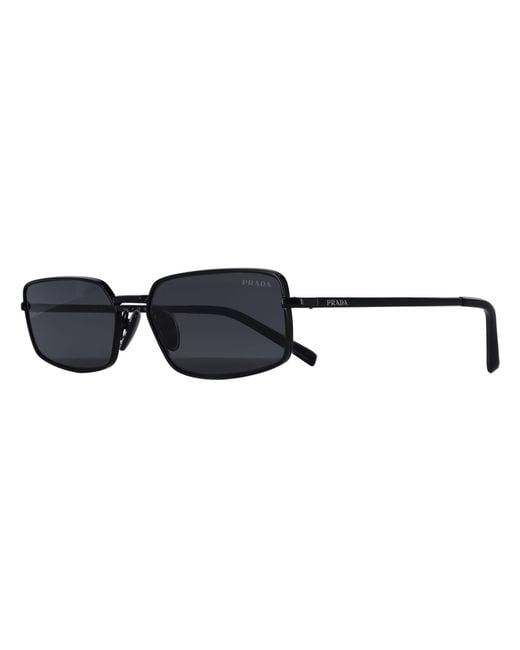 Prada Blue Rectangle Dark Pra60S Metal