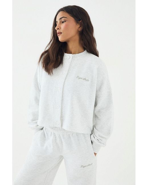 DSGN Studio White Button Through Cardigan Sweatshirt