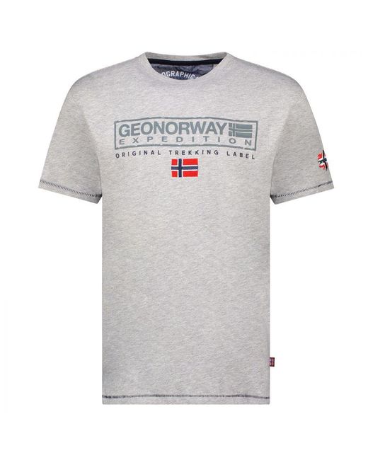 GEOGRAPHICAL NORWAY Herren-kurzarm-t-shirt Sy1311hgn in het White voor heren