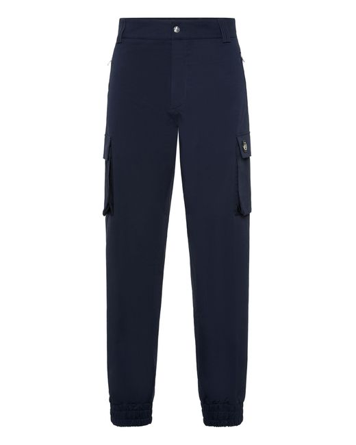 Philipp Plein Basic Cargo Joggers in het Blue voor heren