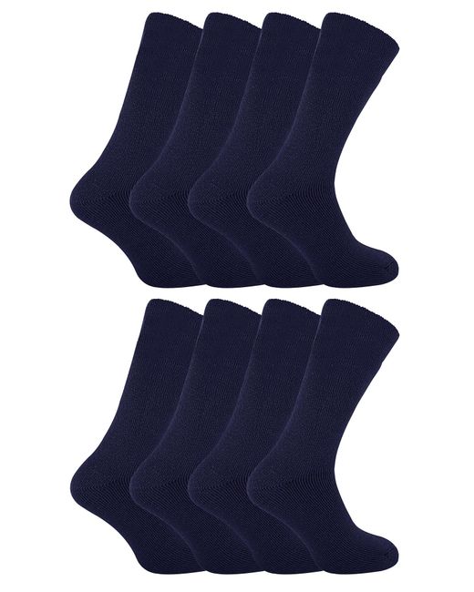 Sock Snob Blue 8 Pack Thermal Sleep Socks for men
