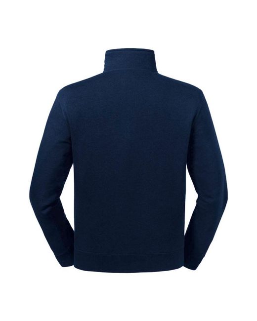 Russell Blue Authentic Quarter Zip Sweatshirt (French) for men