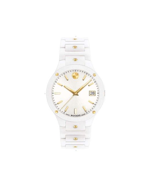 Movado White 0607740 Ladies Se Watch