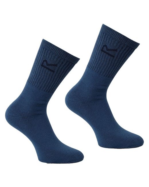 Regatta Blue Great Outdoors Cotton Rich Casual Socks (Pack Of 3) Marl) for men