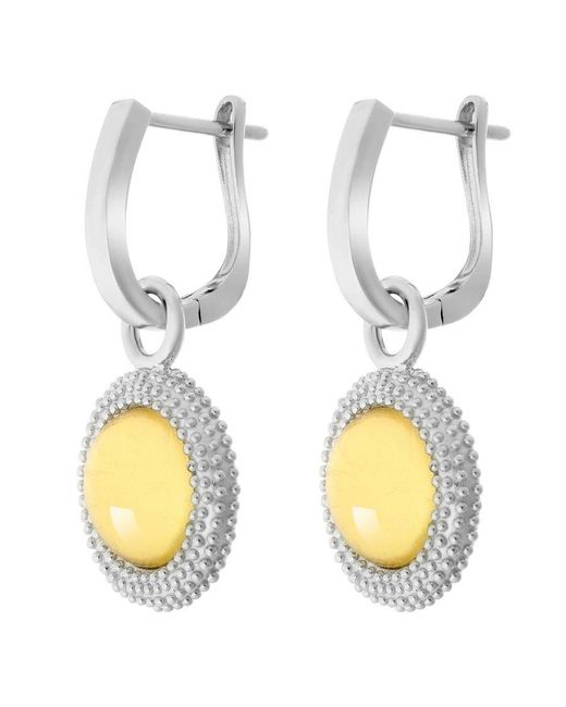 Orphelia Metallic 925 Sterling Drop Earrings