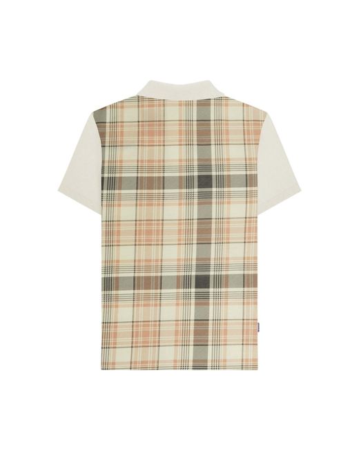 Lambretta Natural Classic Checked Polo Shirt (Tofu)