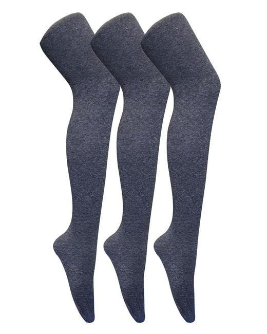 Sock Snob Blue 3 Pair Multipack Coloured Opaque 80 Denier Tights