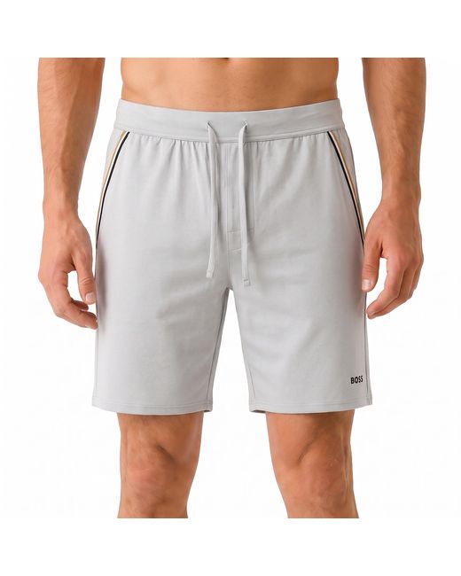 Boss Gray Cotton Sports Shorts 50545942 for men