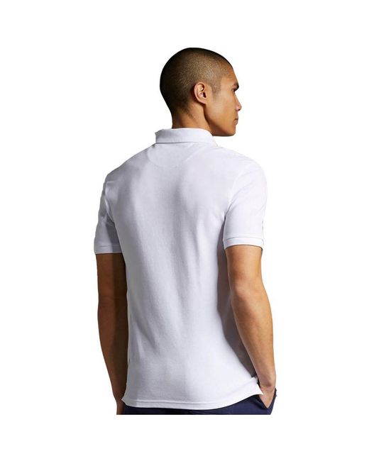 Lyle & Scott White Plain Polo Shirt for men