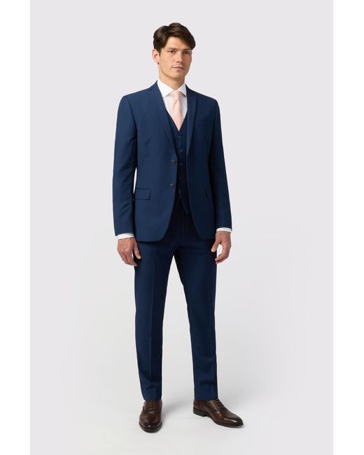 Antique Rogue Blue Slim Fit Sapphire Twill Jacket for men