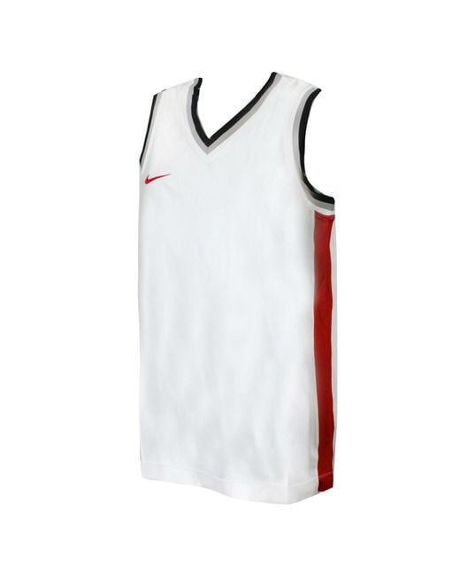 Nike White Supreme Tank Top Satin Sports Vest 119802 101 Textile