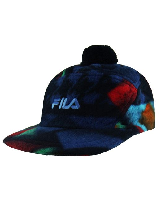 Fila Blue Fleece Pom Pom Hat
