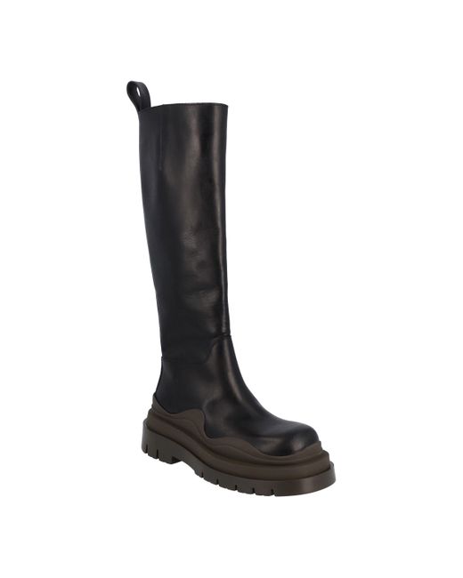 Bottega Veneta Black Tire Kneehigh Boots