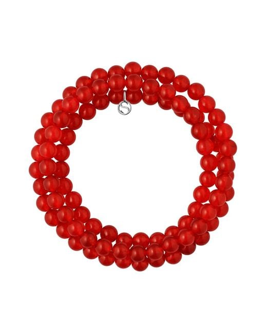 Rodney & Rolf Red Bracelet Sterling 925 Purral