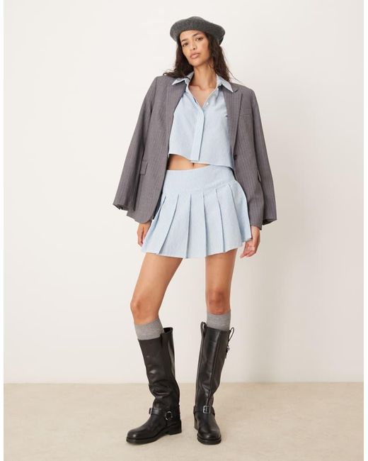 ASOS Blue Ultimate Crop Co-Ord Shirt