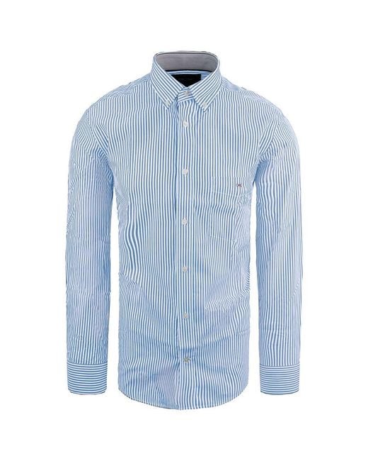 Eden Park Blue Paris Striped / Shirt Cotton for men