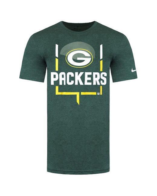 Nike Nfl Bay Packers Legend Goal Post Grünes Herren-T-Shirt in Green für Herren
