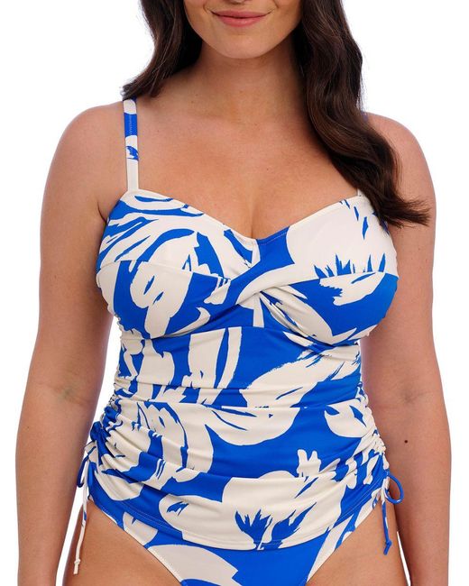 Fantasie Blue Rabida Island Twist Front Tankini Top