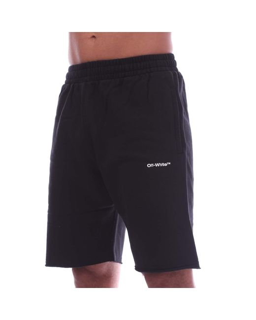 Off-White c/o Virgil Abloh Blue Off Wave Outline Diagonal Sweat Shorts for men