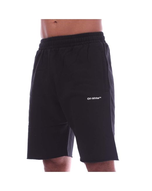 Off-White c/o Virgil Abloh Blue Off Wave Outline Diagonal Sweat Shorts for men