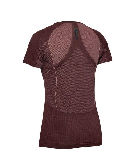 Under Armour Purple Seamless Training Top T-Shirt 1351602 628 Nylon