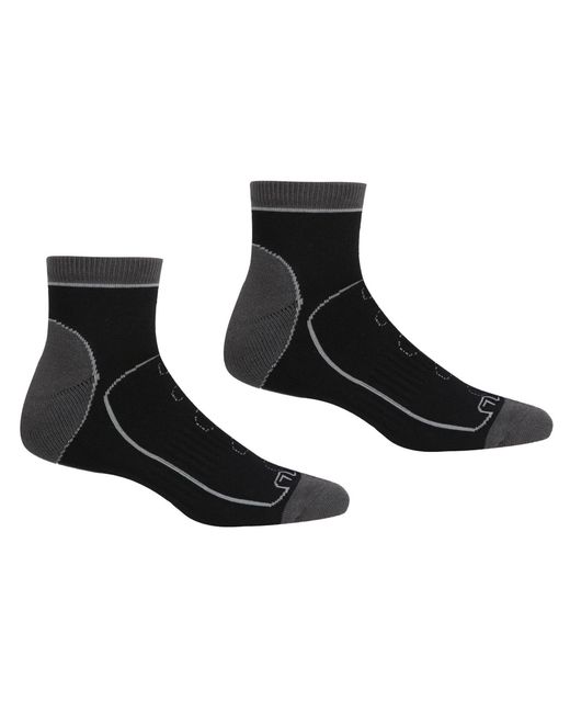 Regatta Black Samaris Trail Ankle Socks (Pack Of 2) /Dark Steel) for men