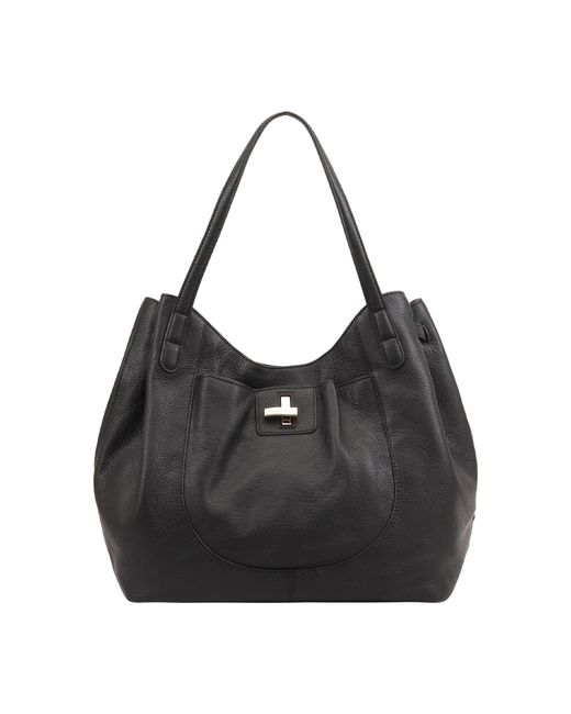 Paul Costelloe Black Bolivar Leather Shoulder Bag