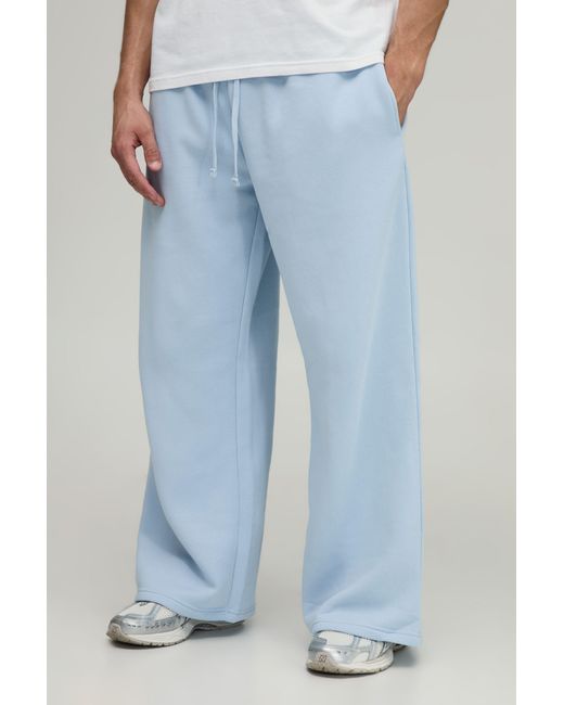BoohooMAN Blue Essential Wide Leg Jogger for men