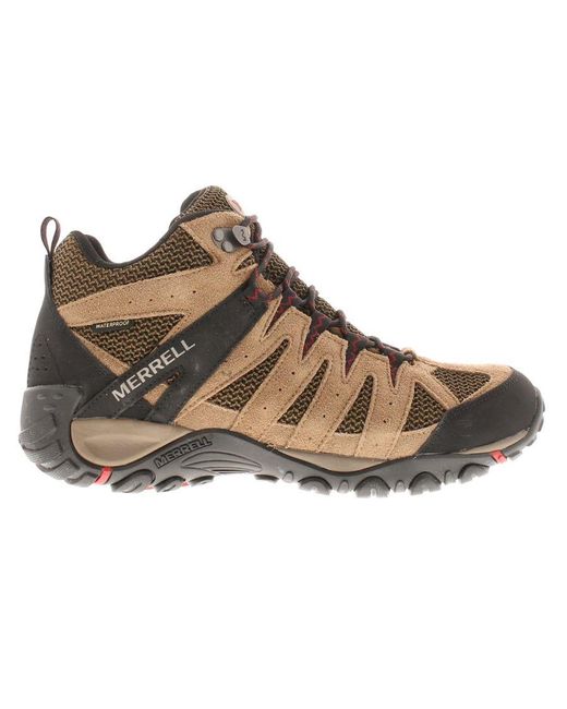 Merrell Brown Walking Boots Accentor 2 Vent Mid Lace Up for men