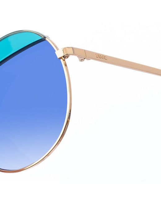 Liu Jo Blue Oval Shaped Metal Sunglasses Lj108S