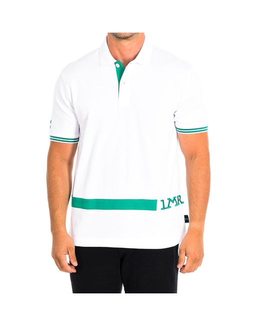 La Martina White Short Sleeve Polo Tmp304-Js303 for men