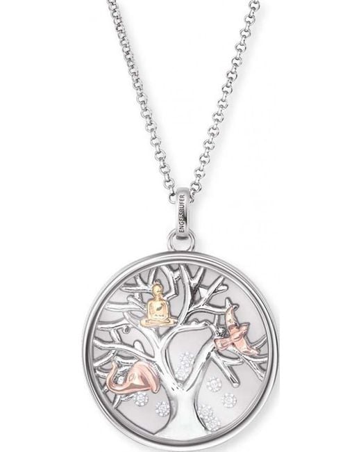 Engelsrufer White Ern-Flytree-Zi-Tri Ladies Tree Of Life Necklace Sterling