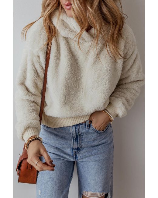 Azura Exchange Gezellige Fleece Hoodie Sweater in het Brown