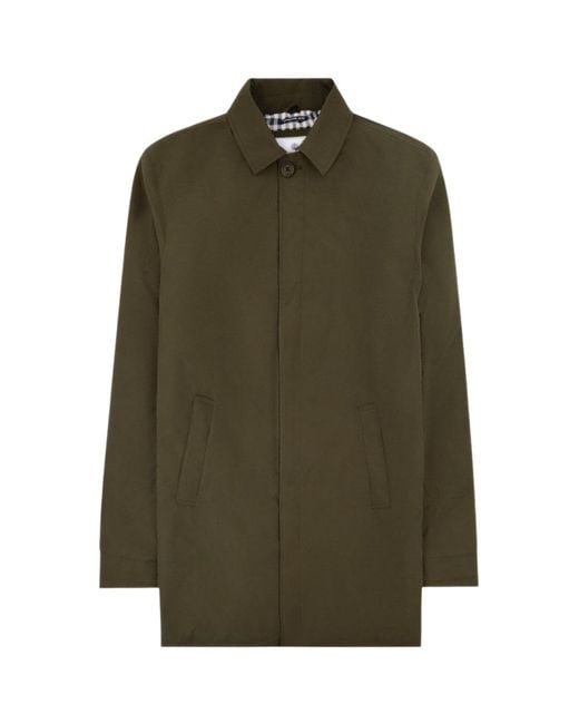 Aquascutum Green Active Shell Mid Trench Army Jacket for men