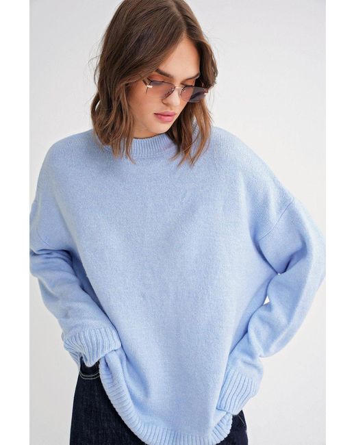 MixRay Blue Oversized Strickpullover