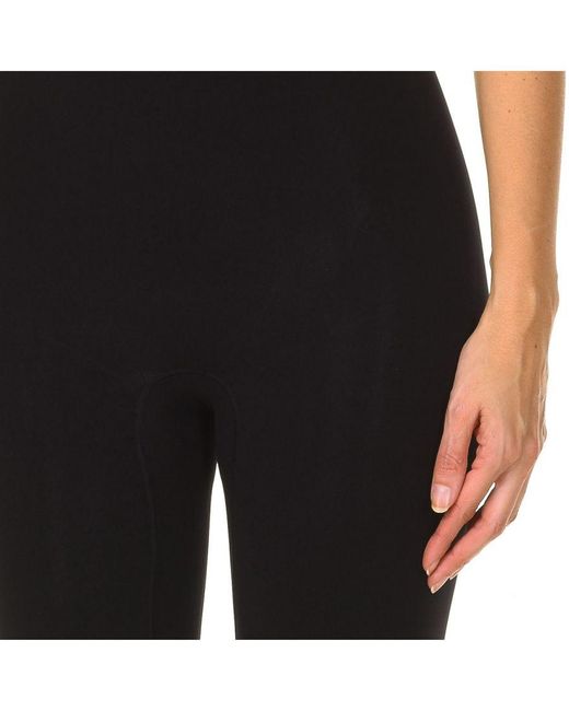 Intimidea Black Guaina Long Pants Girdle Microfiber Fabric 410616